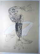 Image of Sailor with Peacock- Limited edition two colour screen print - part of The Ocean Series