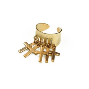 Image of Naomi. Vintage Cross Charm Ring