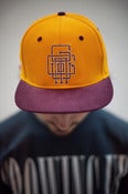 Image of Mustard & Maroon Snapback Cap