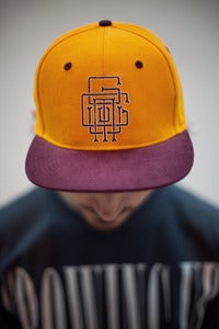 Image of Mustard & Maroon Snapback Cap