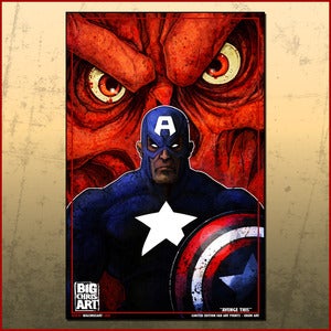 Image of Captain America Color Print