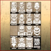 Image of Monsters Line Art