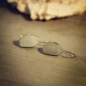 Image of White Sea Glass - Sterling Silver Earrings
