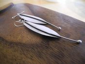 Image of Long Slender Leaf Earrings