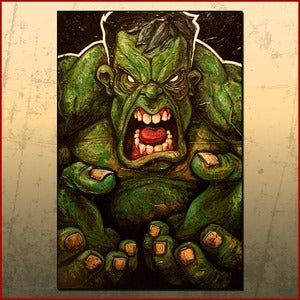 Image of The Hulk Canvas Original Art