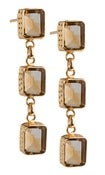 Image of  Kara Ackerman <i> Judie <i/> Emerald Cut 3 Drop Citrine Earrings