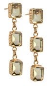 Image of Kara Ackerman <i> Judie <i/> Emerald Cut 3 Drop Lemon Quartz Earrings