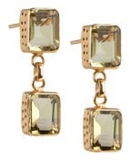 Image of Kara Ackerman <i> Judie <i/> Emerald Cut 2 Drop Lemon Quartz Earrings