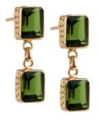 Image of " New " Kara Ackerman <i> Judie <i/> Emerald Cut 2 Drop Peridot Earrings