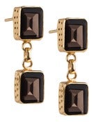 Image of " New " Kara Ackerman <i> Judie <i/> Emerald Cut 2 Drop Smokey Quartz  Earrings