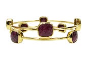 Image of Kara Ackerman <i> Judie <i/> Oversized Ruby Stone Bangles