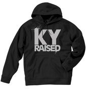 Image of Ky Raised Black / Grey Hooded Sweatshirt