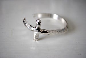 Image of textured cross bracelet