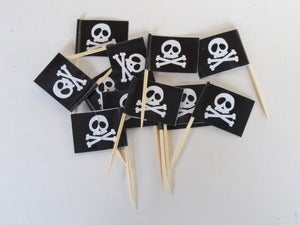 Image of Black Pirate Skull Flags