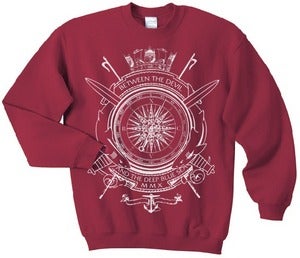 Image of Arcade X XCVB - Deep Blue Devil Sweater - Maroon