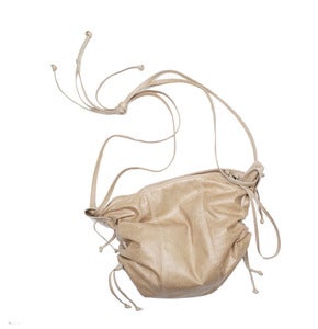Image of Drawstring Zipper Leather Bag (Bitch)