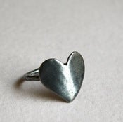 Image of Oxidized Heart Ring