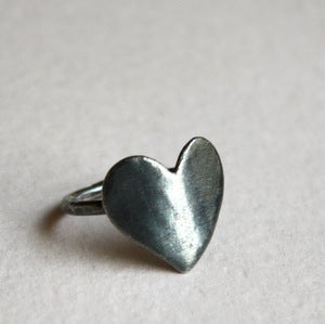 Image of Oxidized Heart Ring