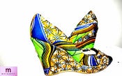 Image of Green Ankara 'Lappa' Wedges