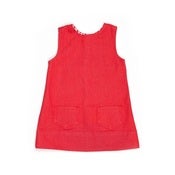 Image of red denim dress, by Tootsa MacGinty