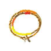 Image of Fire Beaded Wrap Bracelet