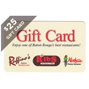 Image of $25 Ruffino's, TJ Rib's, & Ninfa's Gift Card