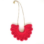Image of Hawk Necklace, hand-knitted - Red