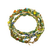 Image of Sufi Silk Scarf Wrap Bracelet - Vert