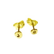 Image of Initialized Stud Earrings - 14K Gold