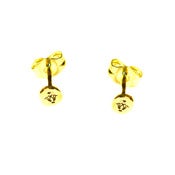 Image of Crown Stamp Stud - 14K Gold 