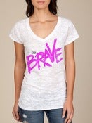Image of BRAVE V-NECK (White)