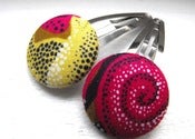 Image of African textile Girls hair clips!