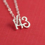 Image of 143, I Love You Necklace in Silver