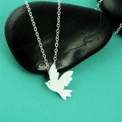 Image of Silver Peace Dove Necklace