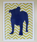 Image of Bulldog Chevron 11' x 14" Print