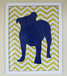 Image of Bulldog Chevron 11' x 14" Print