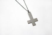 Image of INVERTED Silver CROSS Necklace