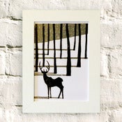Image of Deer Lino Print