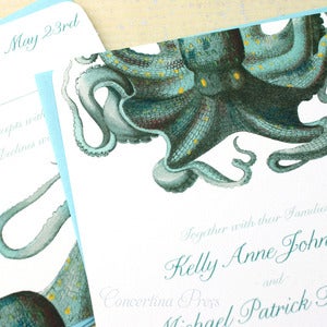 Image of Octopus Wedding Invitation - Sample