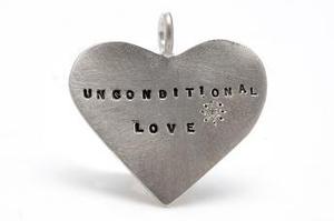Image of Silver Unconditional Love with diamond charm