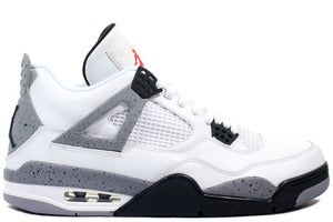 Image of Air Jordan Retro 4 - White/Black-Cement Grey 