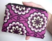 Image of Purple Little Zipper pouch coin purse Gadget Case ECO Friendly Fancy Purple Orchid (Padded)