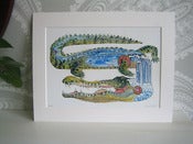 Image of Crocodile in the river - Print 