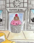 Image of Cupcake at Tiffany's Print by CakeSpy