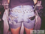 Image of "STUDS & SPIKES" DIAMOND SHORTS