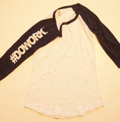 Image of #DOWORK. Baseball Tee (Black&White)