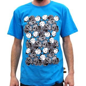 Image of Blue Crazy Faces