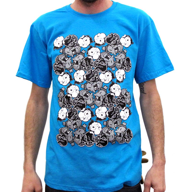 Image of Blue Crazy Faces