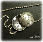 Image of 26mm Double disk stamped necklace