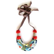 Image of Forest Necklace A, hand-embroidered
